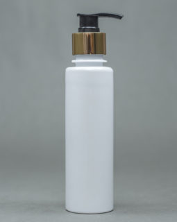 200ml Opaque Plastic Bottle EDGY With Metallic Pump Cap