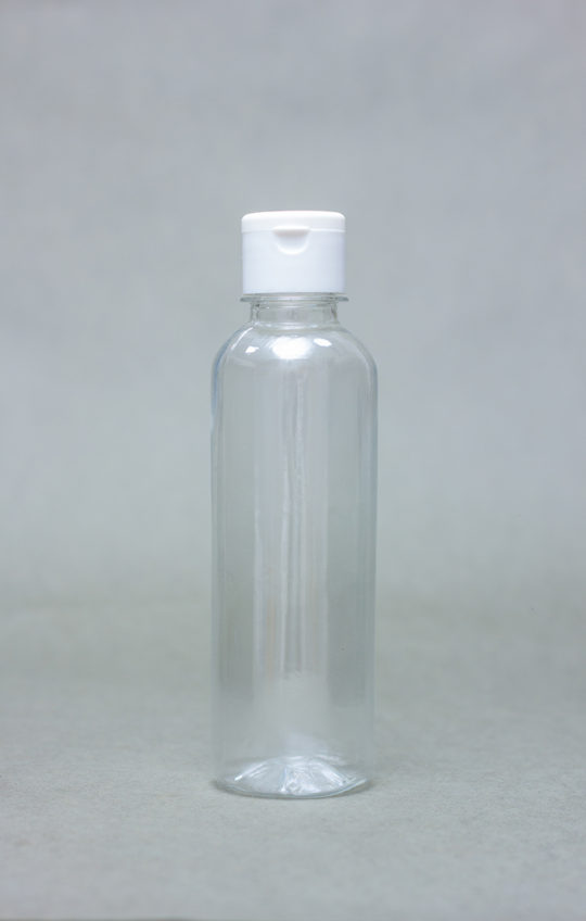 250ml transparent Plastic Bottle BV with flip Cap