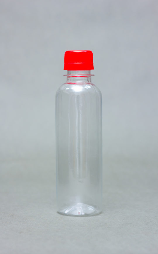 250ml transparent Plastic Bottle BV with Screw Cap