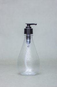 350ml transparent Plastic Bottle PEAR with Pump Cap