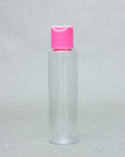 100ml Transparent Plastic Bottle EDGY With Press Cap