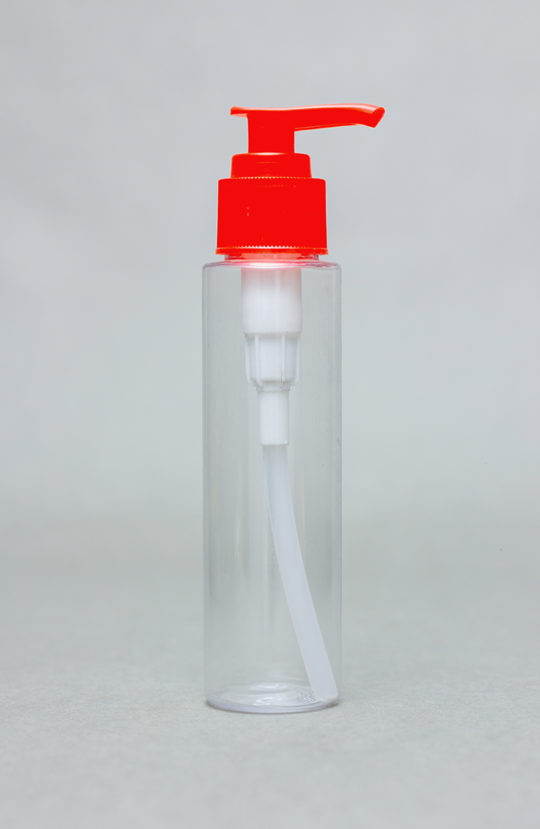 100ml Transparent Plastic Bottle EDGY With Pump Cap