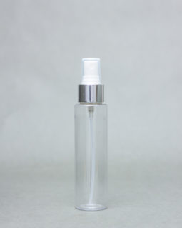 100ml Transparent Plastic Bottle EDGY With Metallic Spray Cap