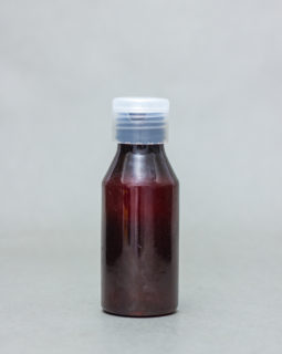 100ml Amber Plastic Bottle With Flip Cap