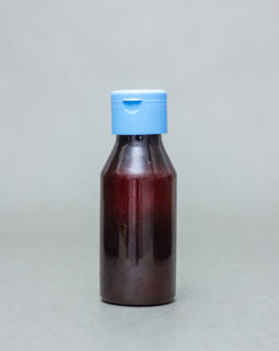 100ml Amber Plastic Bottle With Flip Cap
