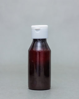 100ml Amber Plastic Bottle With Flip Cap