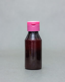 100ml Amber Plastic Bottle With Flip Cap