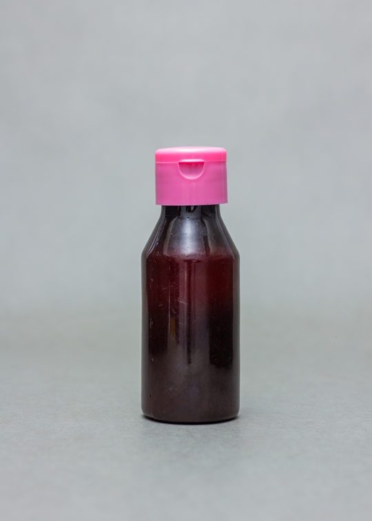 100ml Amber Plastic Bottle With Flip Cap