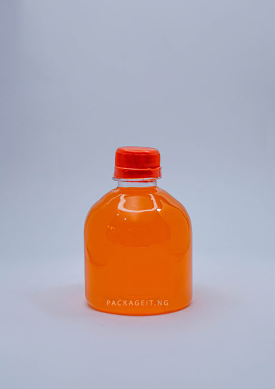 250ml transparent Jasmine with screw cap for juice and beverage