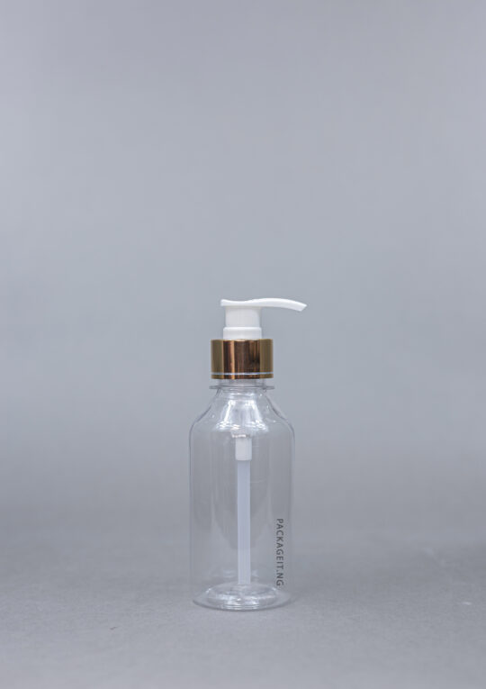 200 ml pet bottle with metallic pump cap